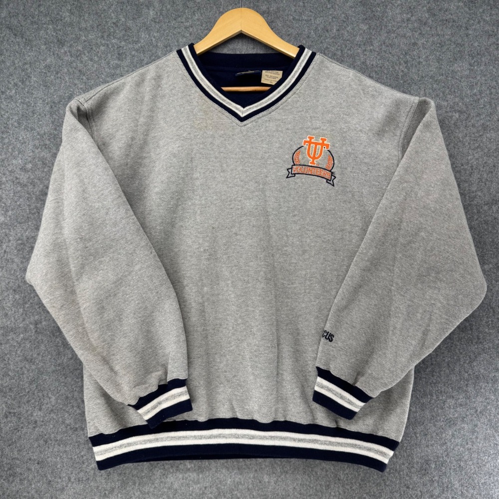 Vintage Tennessee Volunteers Vols Discus Sweatshirt Mens XL Gray Collegiate